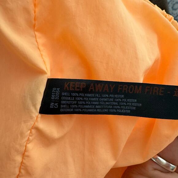 Free People On The Move Packable Puffer Vest in Neon Orange Size Large - Picture 10 of 10